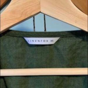 Linen Fox Mimosa wrap dress